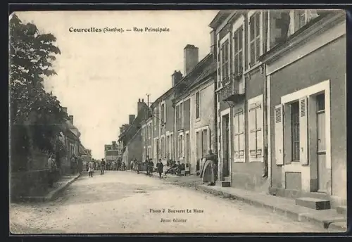 AK Courcelles /Sarthe, Rue Principale