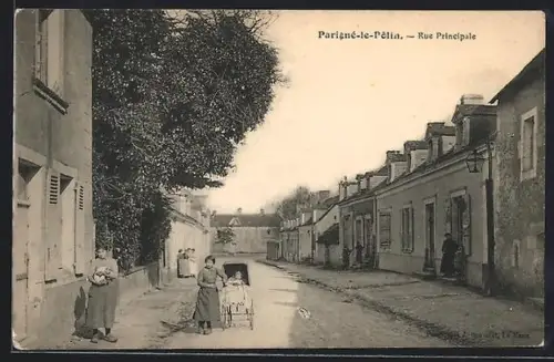 AK Parigné-le-Pôllin, Rue Principale