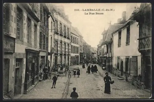 AK Lamballe /C.-du-N., La Rue Basse
