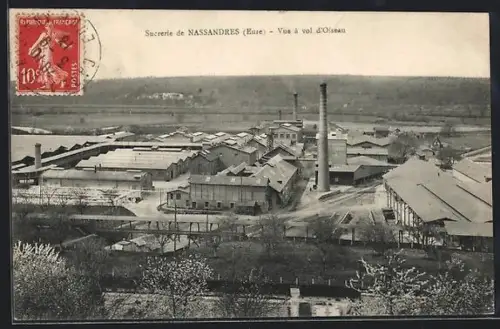 AK Nassandres /Eure, Sucrerie, Vue à vol d`Oiseau