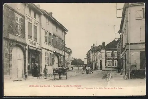 AK Sermaize-les-Bains, Perspective de la Rue Bénard