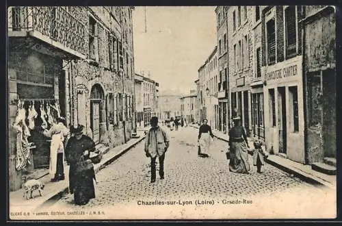 AK Chazelles-sur-Lyon /Loire, Grande-Rue