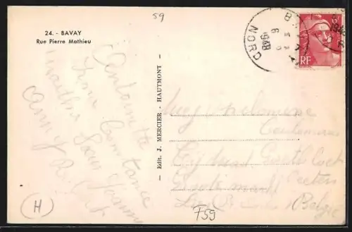 AK Bavay, Rue Pierre Mathieu