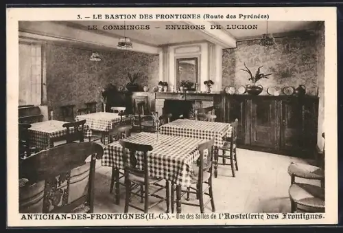 AK Antichan-des-Frontignes, Une des Salles de l`Aostellerie des Frontignes, Innenansicht