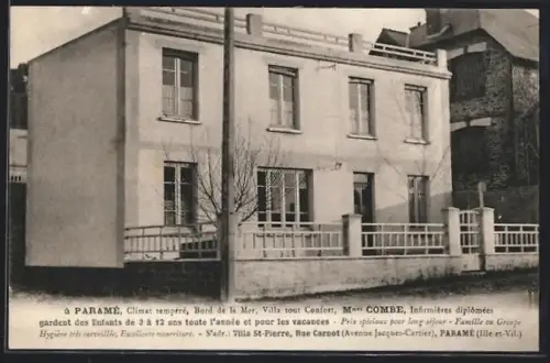 AK Paramé /Ille-et-Vil., Cilla St-Pierre, Rue Carnot, Avenue Jacques-Cartier