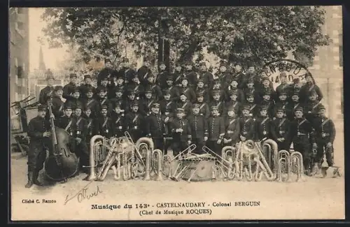 AK Castelnaudary, Musique du 143e, Colonel Berguin