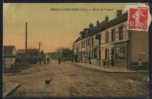 AK Neuilly-sur-Eure, Route de Longny