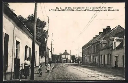 AK Pont-de-Briques, Route d`Hesdigneul et de Condette