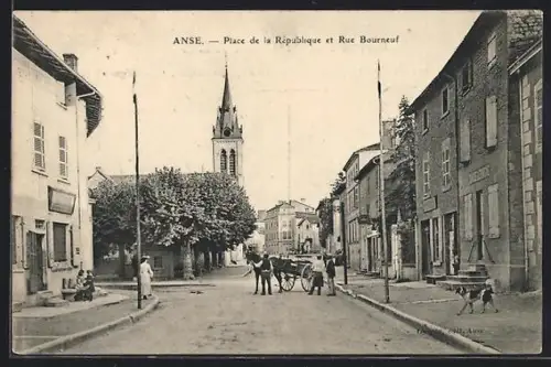 AK Anse, Place de la République et Rue Bourneuf