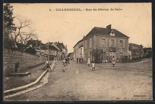 AK Villersexel, Rue du Champ de foire