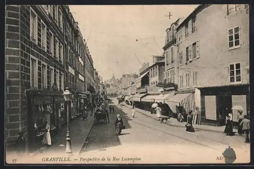 AK Granville, Perspective de la Rue Lecampion