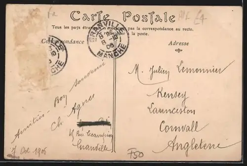 AK Granville, Perspective de la Rue Lecampion