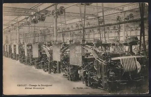 AK Cholet, Tissage du Bourgneuf, Atelier Mécanique
