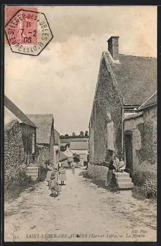 AK Saint-Léger, des-Aubées /Eure-et-Loir, La Montée