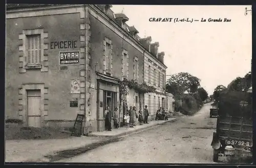 AK Cravant /I.-et-L., La Grande Rue
