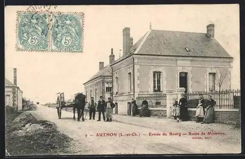 AK Authon /L.-et-Ch., Entrée du Bourg, Route de Montoire