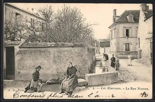 AK Les Mureaux, La Rue Masson mit Bach