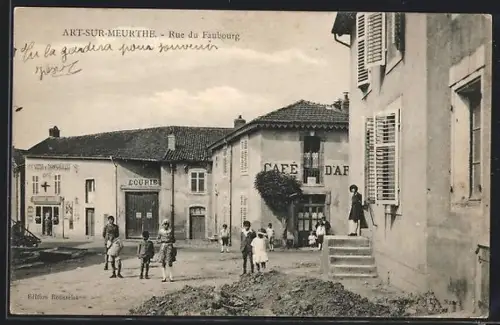 AK Art-sur-Meurthe, Rue du Faubourg
