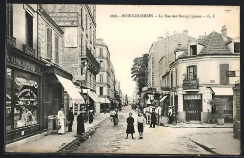 AK Bois-Colombes, La Rue des Bourguignons