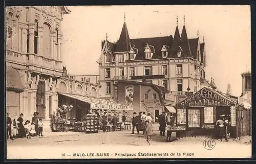 AK Malo-les-Bains, Principaux Établissements de la Plage