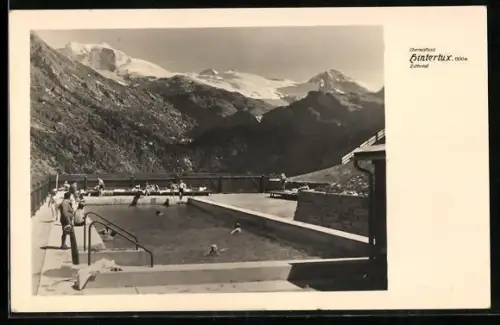 AK Hintertux im Zillertal, belebtes Freibad
