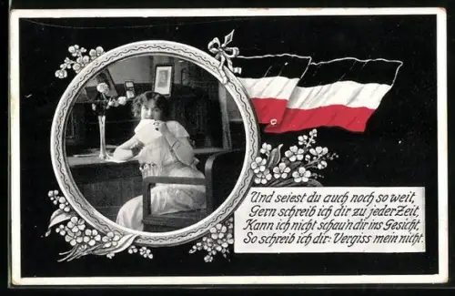 AK Und seiest du auch noch so weit..., Mädchen und Landesfahne