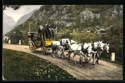 AK Postkutsche der Schweizerischen Gebirgspost