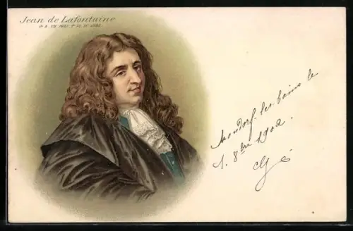 AK Portrait Jean de Lafontaine, 1621-1695
