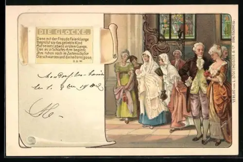 AK Friedrich Schiller Die Glocke, Feier für das Neugeborene