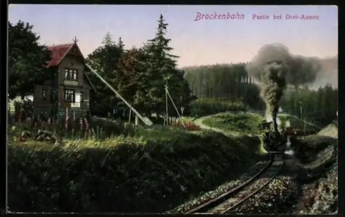 AK Drei-Annen, Brockenbahn, Dampflok