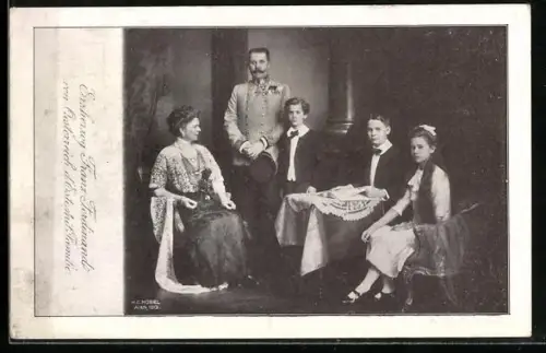 AK Erzherzog Franz Ferdinand mit Familie