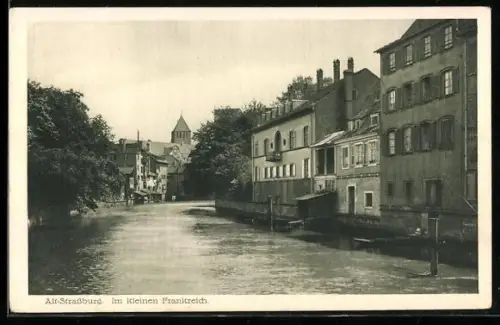 AK Strassburg, Im kleinen Frankreich, Partie in der Altstadt