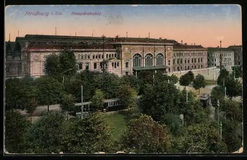 AK Strasbourg, La Gare Centrale, Hauptbahnhof