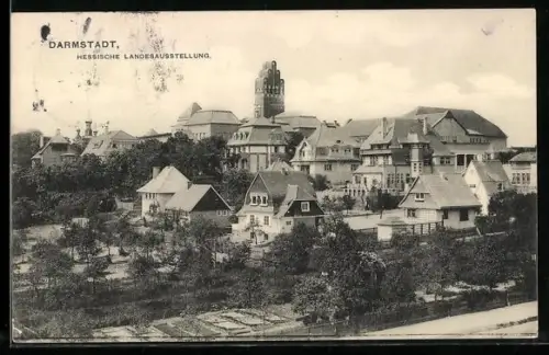 AK Darmstadt, Hessische Landesausstellung, Panorama