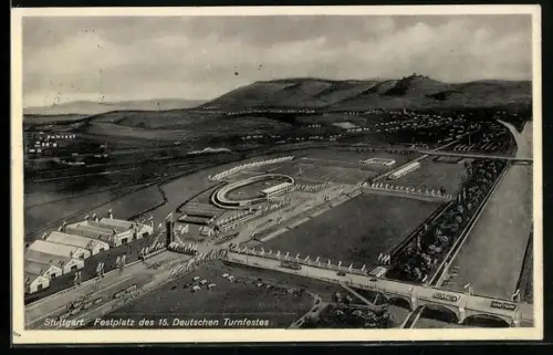 AK Stuttgart, Festplatz des 15. Deutschen Turnfestes