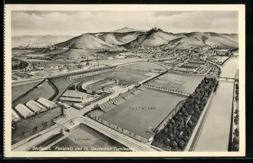 Künstler-AK Stuttgart, 15. Deutsches Turnfest, Festplatz