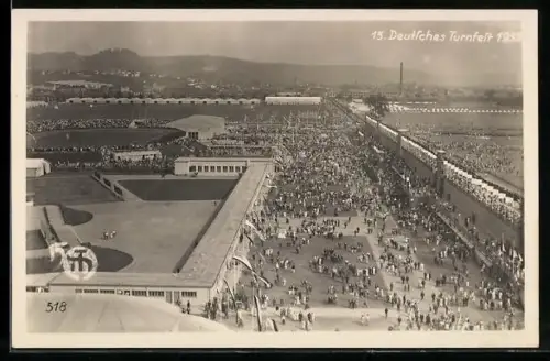 AK Stuttgart, 15. Deutsches Turnfest 1933, Fliegeraufnahme des Festplatzes