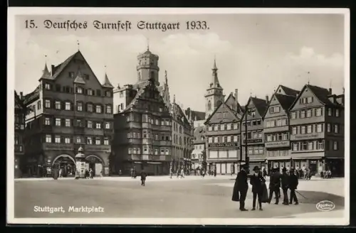 AK Stuttgart, 15. Deutsches Turnfest 1933, Strassenpartie