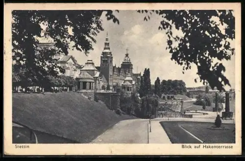 AK Stettin, Blick zur Hakenterrasse