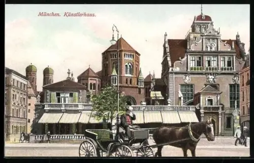 AK München, Blick zum Künstlerhaus