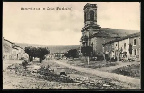 AK Hanonville-sur-les-Cotes, Strassenansicht
