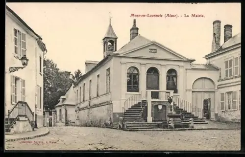 AK Mons-en-Laonnois, La Mairie