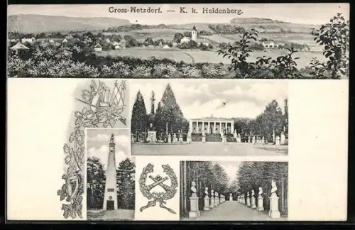 AK Wetzdorf, Totalansicht, Habsburgerallee, Ruhmeshalle, Grabdenkmal Graf Radetzky