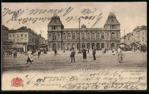 AK Brüssel / Bruxelles, Gare du Nord, Bahnhof