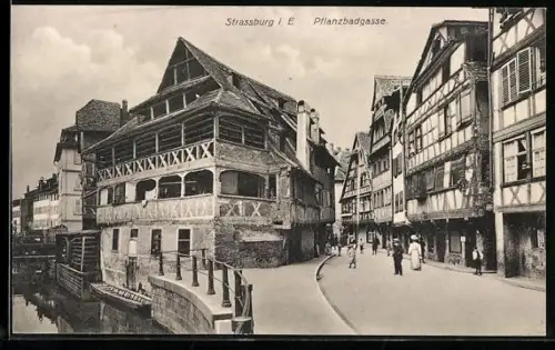 AK Strasbourg, la rue du Bain-aux-Plantes