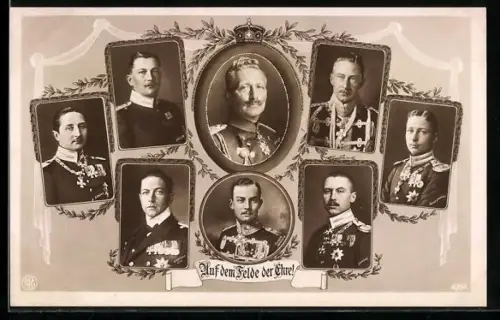 AK Portrait von Kaiser Wilhelm II. in Uniform mit Orden, Kronprinz Wilhelm v. Preussen