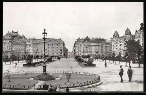 AK Budapest, Blick auf den Freiheitsplatz