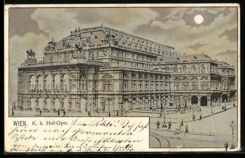 Lithographie Wien, K. k. Hof-Oper