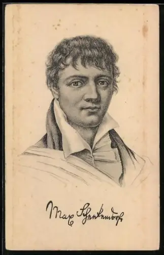 AK Maximilian von Schenkendorf, 1783-1817, Lyrischer Dichter