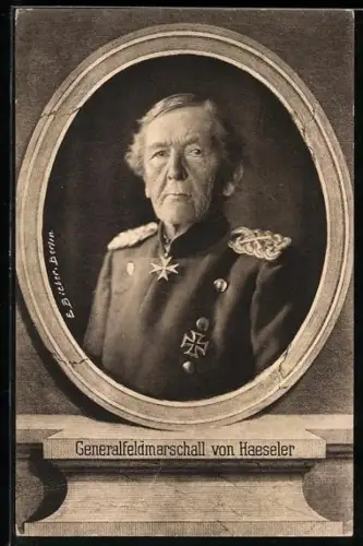 Künstler-AK E. Bieber: Portrait Generalfeldmarschall von Haeseler